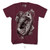 Tattoo Hands Mens Maroon Tee Tattoo Hands Mens Maroon Tee