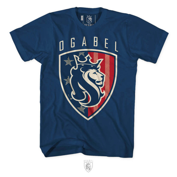 Glory Lion Shield (Navy) Mens Tee