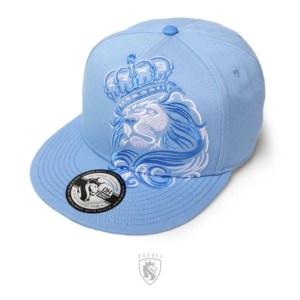 CROWN LION Snapback Hat (Lt Blue)