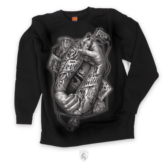 Tattooing Hands Men's Crewneck Sweatshirt