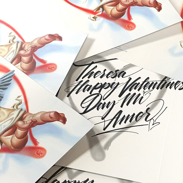 Cupid Graffiti Greeting Card