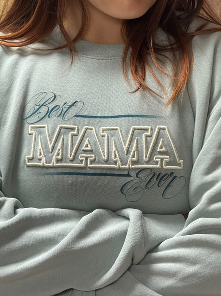 Best Mama Soft Sponge Crewneck Sweater