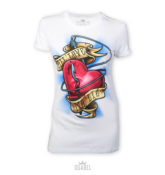 Hooked Heart Women's Perfect Tee In White