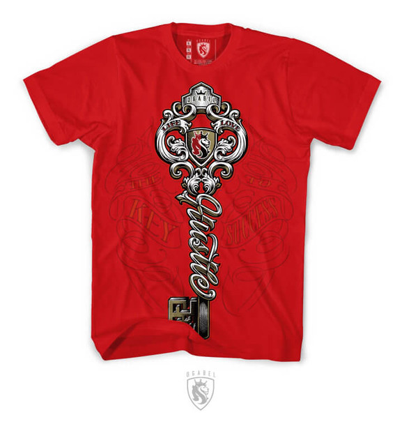 Hustle Key Mens Tee In Red