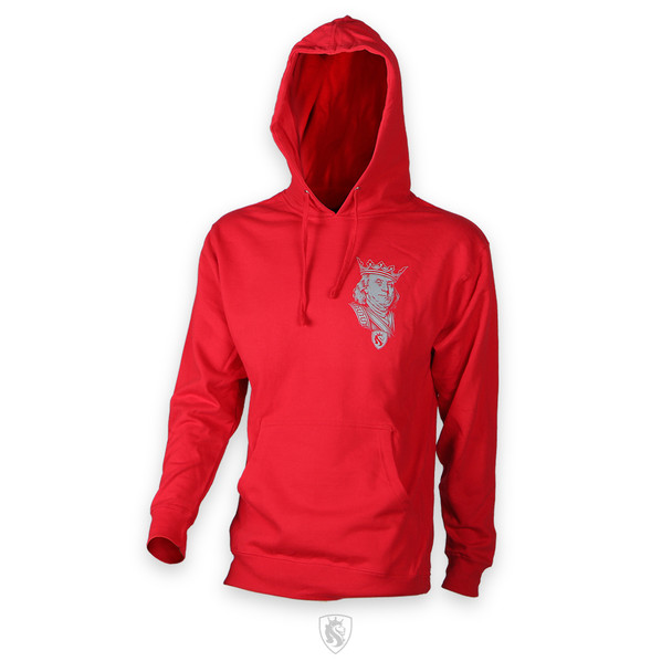 Cash Is King Mens Pullover Hoodie In Red