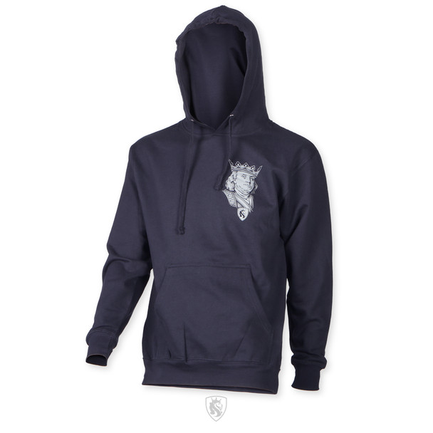 Cash Is King Mens Pullover Hoodie In Navy