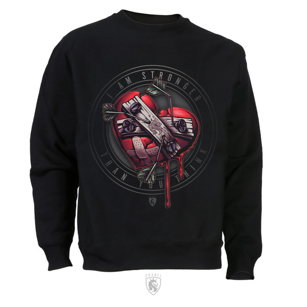 Unbroken heart now unbreakable Crewneck Front