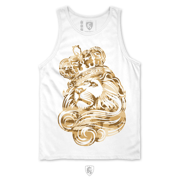 Crowned Desert Lion Tank in White