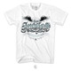 LA Gothic Wings Mens Tee In White