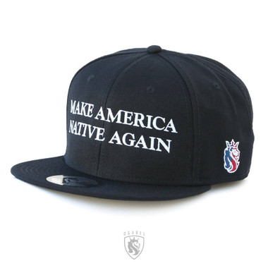 Make America Native Again Snapback Hat - Structured Adjustable Cap, Green Camo
