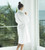 white bamboo bathrobe back