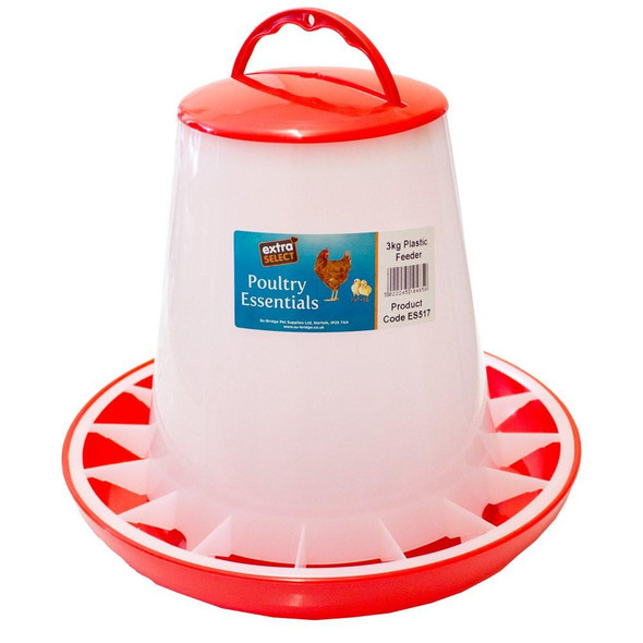 Extra Select Plastic Poultry Feeder - 3KG