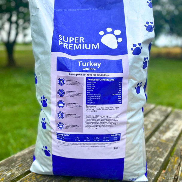 Super Premium Adult Dog Food - Turkey & Rice