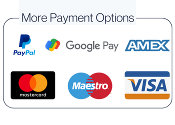 Pay using PayPal, American Express, Google Pay, Major Credit & Debit Cards