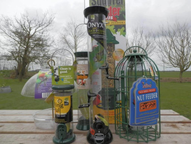 various wild bird feeders