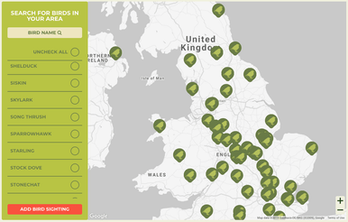 bird spotter map