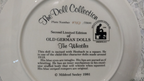 mildred seeley doll plates