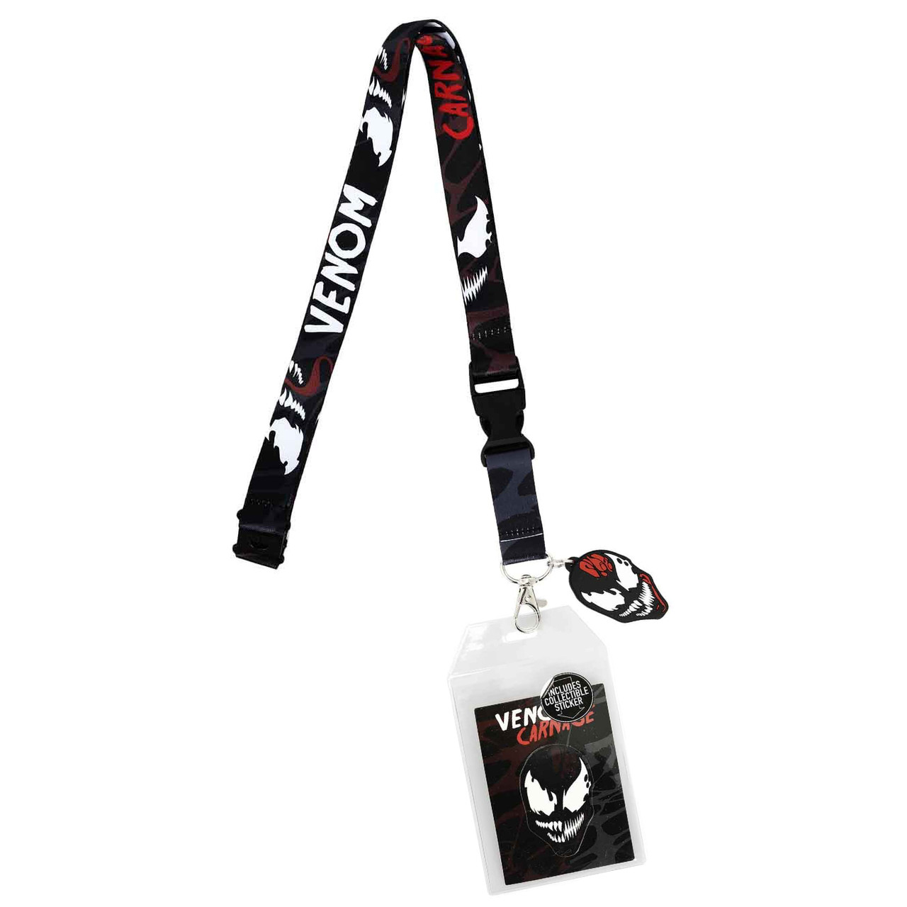 Marvel Venom & Carnage Lanyard with ID Badge Holder & Charm