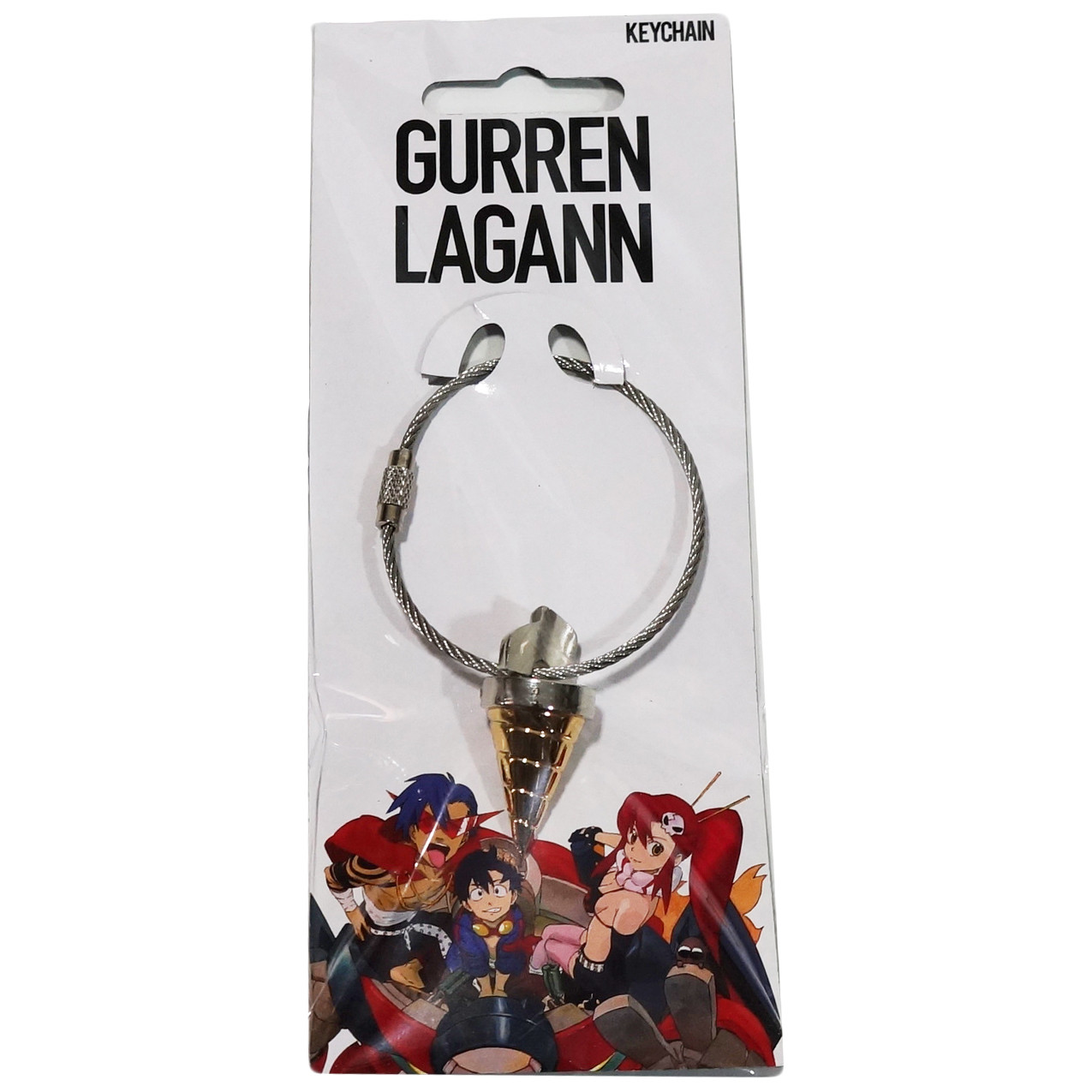 Gurren Lagann Core Drill Metal Key Chain Circle Red