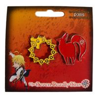 The Seven Deadly Sins: Fox's Sin of Greed & Dragon's Sin of Wrath Pins Set of 2 