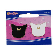 Sailor Moon: Luna & Artemis Guardian Cats Head Enamel Pins Set of 2