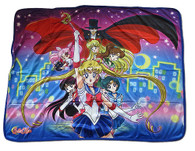 Sailor Moon R Sailor Guardians & Tuxedo Mask Sublimation Throw Blanket 