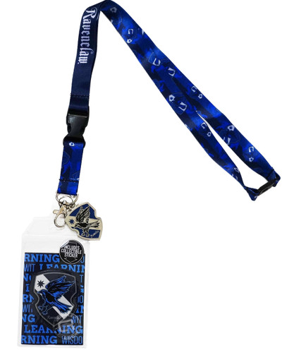 Harry Potter Ravenclaw Traits Lanyard with ID Badge Holder & Metal Charm -  Circle Red