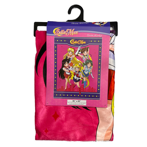 Sailor Moon Guardians Group City Sublimation Throw Blanket Circle Red