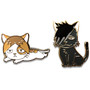 Haikyu!! Kuroo Cat and Kenma Kozume Cat Pins Set of 2