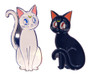 Sailor Moon R: Luna & Artemis Guardian Cats Enamel Pins Set of 2 