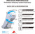 [58020241] Premium Support Socks 5ToeNoShow Stripe