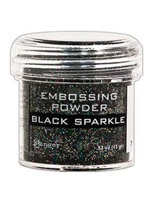 Embossing Powder Black Sparkle, 1oz Jar - Ranger Ink