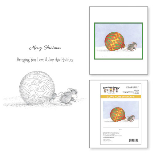 Bringing Christmas to You Cling Rubber Stamp Set from the  House Mouse Holiday Collection