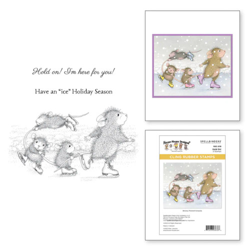 Hold On! Cling Rubber Stamp Set from the  House Mouse Holiday Collection