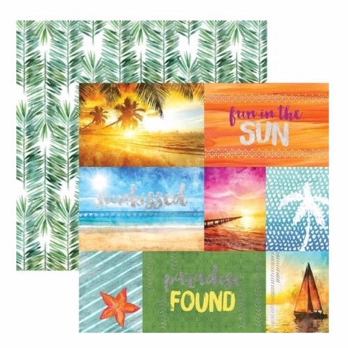 Fun in the Sun 12x12 Double Sided Foil Paper by Paper House Productions