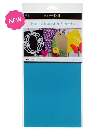 Blue Diamond Deco Foil Flock Transfer Sheets