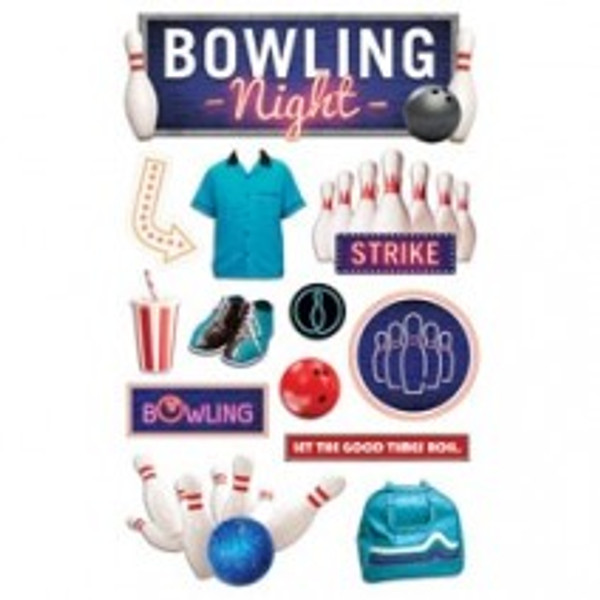 Bowling Night 3D Sticker