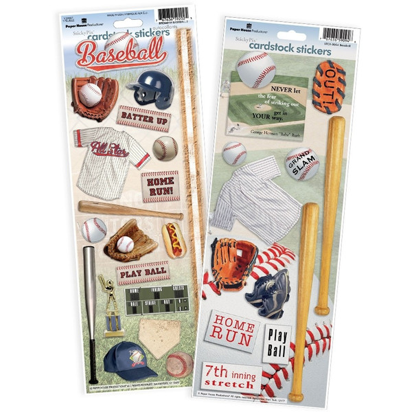 Baseball Cardstock Sticker Value Pack