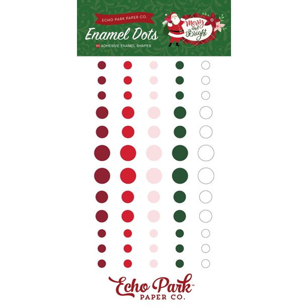 Enamel Dots, Merry & Bright, 60pcs