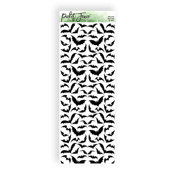 Slim Line Bat Crazy Stencil