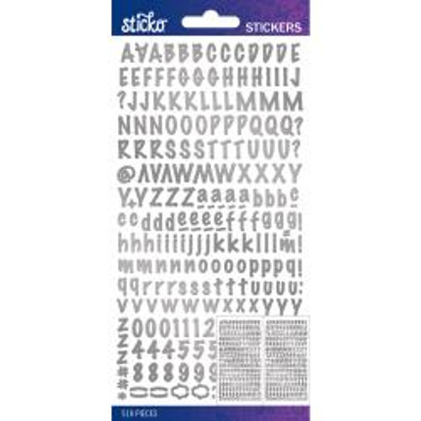 Silver Foil Alpha by Sticko Stickers