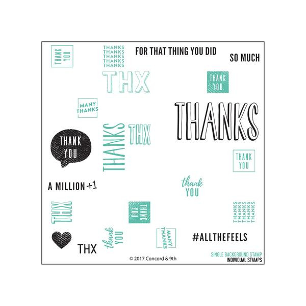 Many Thanks Turnabout Stamp by Concord & 9th