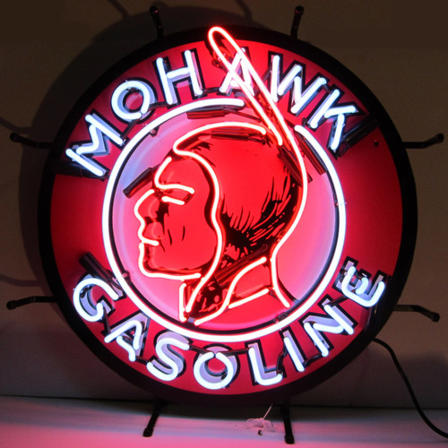 Mohawk Gasoline Neon Sign Man Cave Mall Mancave Mall mancavemall.com