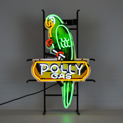 Polly Gas Parrot Neon Sign Mancave Man Cave Mall