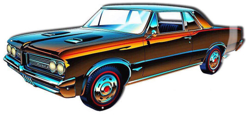 Pontiac GTO 1964 Steel Sign 2310 Man Cave Mall mancavemall.com lrg 1