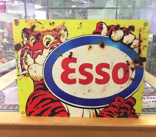 Esso Tiger Esso Motor oil Sign 1209 1218 Man Cave Mall mancavemall.com volo 1