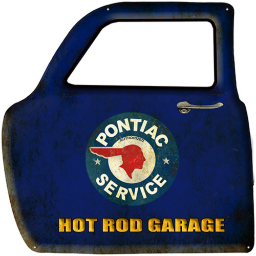 Pontiac Service Hot Rod Garage Truck Car Door Heavy Steel Sign Large 23" x 23" 19" x 19"