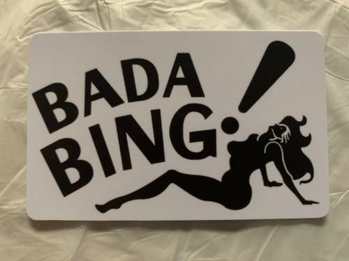 Bada Bing Strip Club Sopranos PVC Magnet 2" x 3" mancavemall Man Cave Mall mancavemall.com Bada Bing, Sopranos, Tony Soprano, Strip Club, Bada Bing Strip Club, Magnet, Magnet Sign