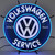 Volkswagen Service VW Round Neon Sign Mancavemall Mancave Man Cave