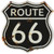 Route 66 Shield Highway Steel Sign Rt 66 Road White on Black Rust Style 1515 Man Cave Mall mancavemall.com